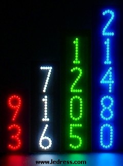 Lighted address numbers -- LEDress vertical style