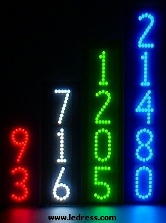 Lighted address numbers -- LEDress vertical style Lighted address numbers -- LEDress vertical style