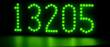 Very green LED lighted house numbers -- LEDress brand