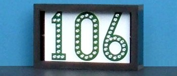 Orange LED house number sign -- LEDress brand Orange LED house number sign -- LEDress brand