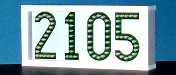 White LED house number sign -- LEDress brand White LED house number sign -- LEDress brand