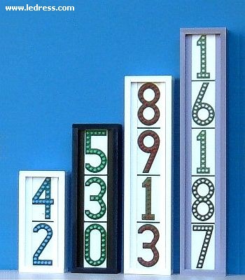 Vertical house number signs --LED lighted by LEDress Vertical house number signs --LED lighted by LEDress