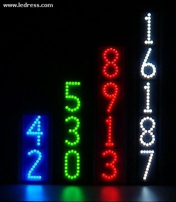 Vertical LED lighted house numbers by LEDress